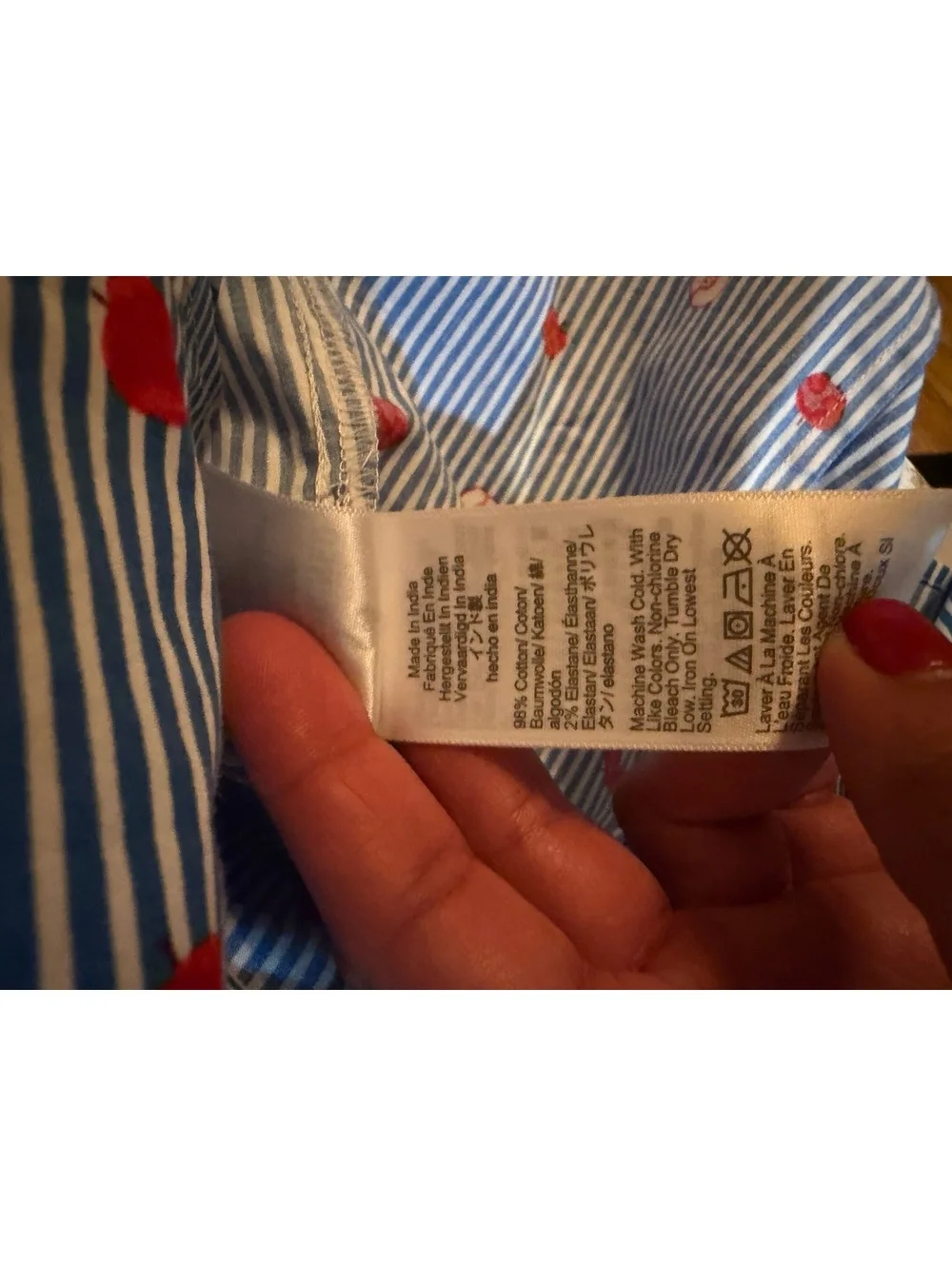 J.crew  Apples and Stripes Women’s Button Down Shirt size Small new